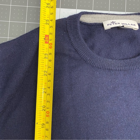 Peter Millar Merino Wool Silk Blue Golf Sweater TaylorMade Small - Picture 8 of 9